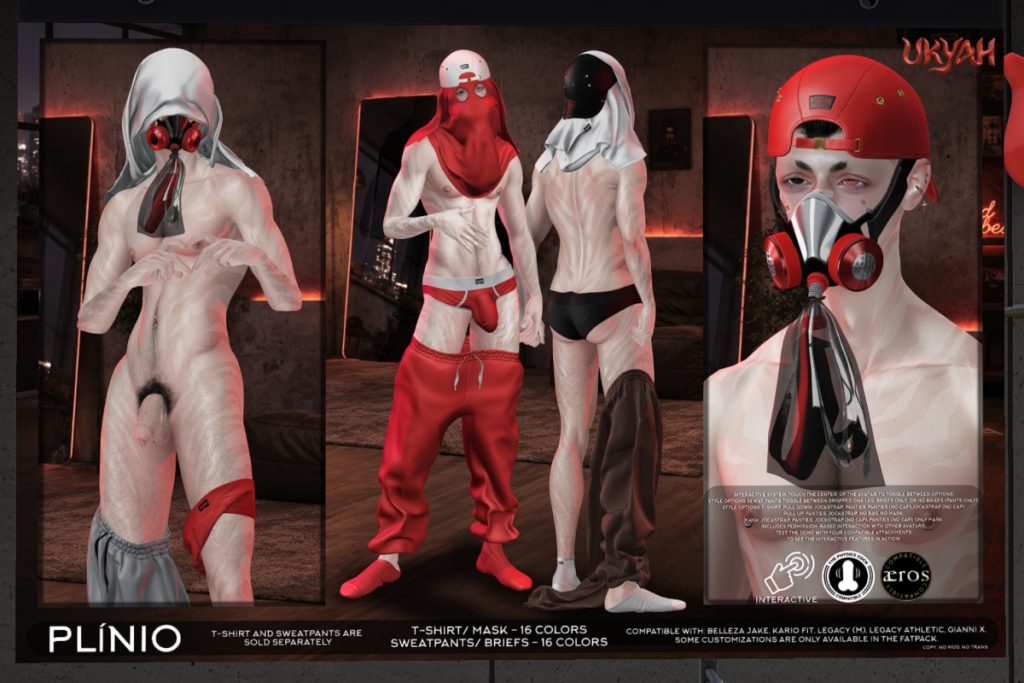 Plinio Set - GianniX/Jake/Kario Fit/Legacy/+mods, L$199-L$229 each/L$1199-L$1299 each FP/L$2099 MP