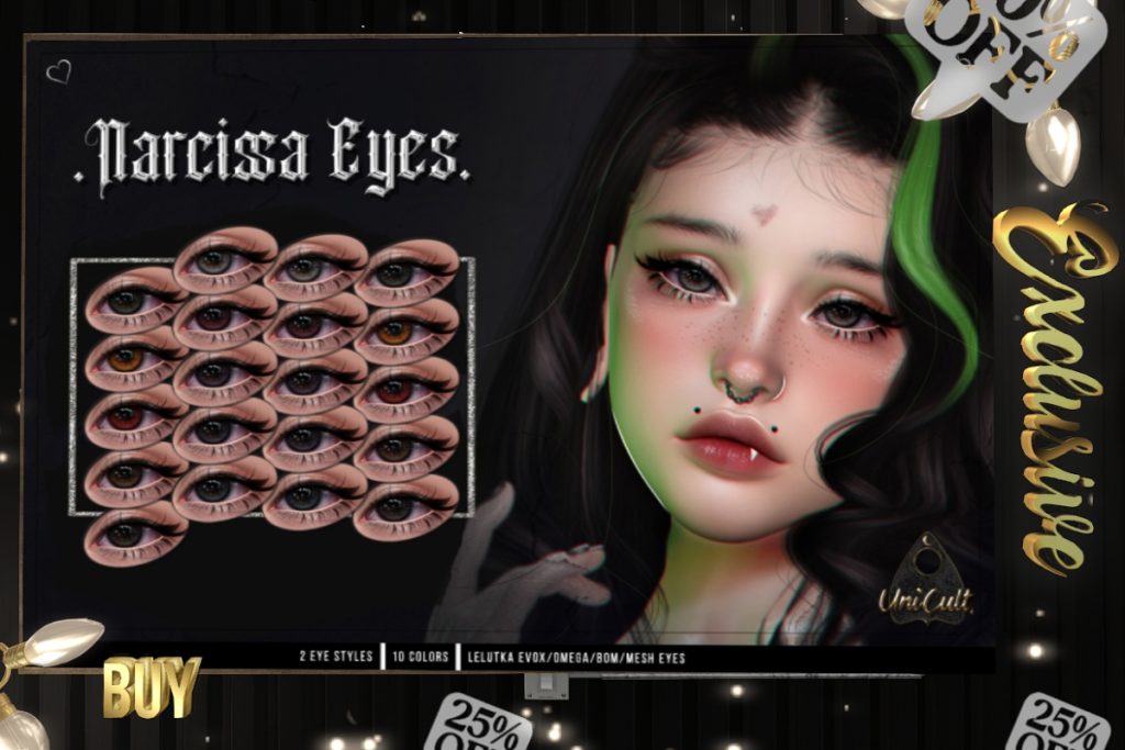 Narcissa Eyes - BOM/EvoX/Omega/Mesh, L$125
