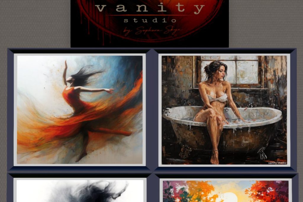 The Dancer &amp; Tranquil Bath Art, L$150 each