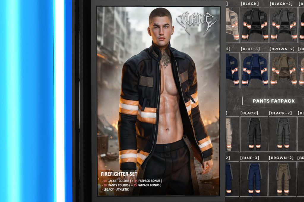 Firefighter Set - Legacy/+mods, L$389 each/L$889 each FP/L$1599 MP