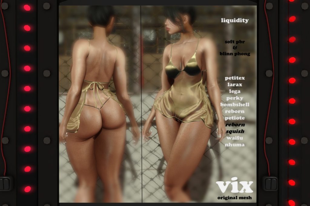 Liquidity Dress - Legacy/MaitreyaX/Nhumana/Reborn/+mods, L$500 each/L$2000 FP