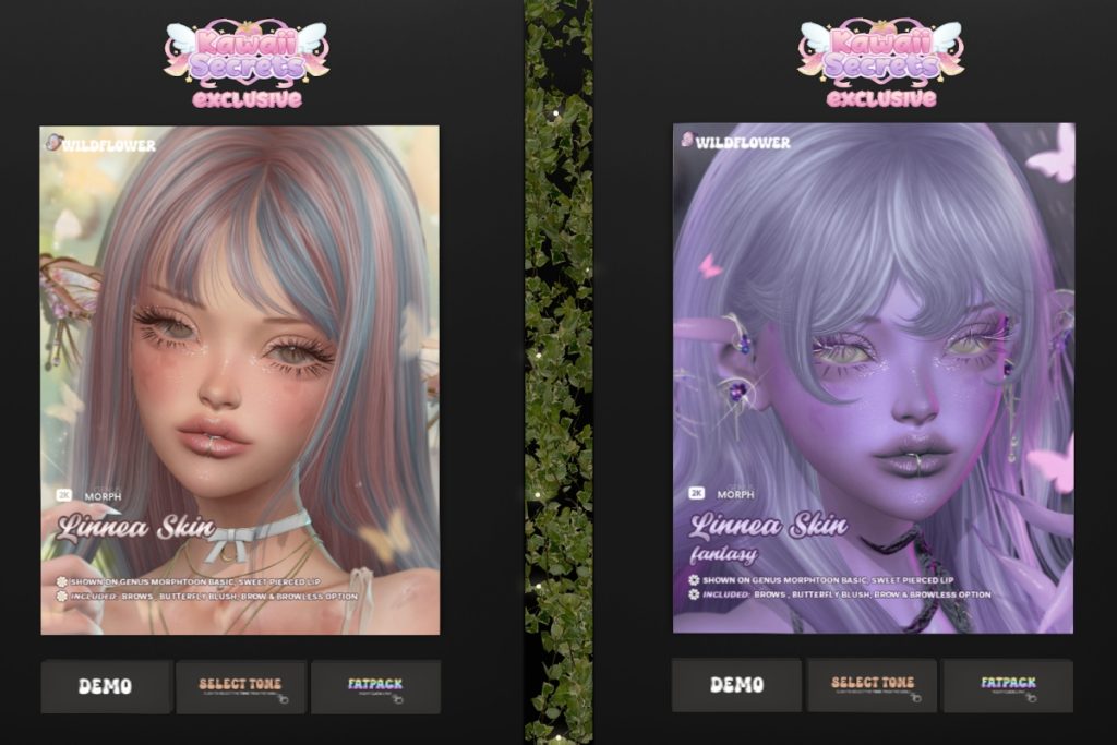 Linnea Human and Fantasy Skins - Genus Morph Toon, L$455 each/L$1625 each FP