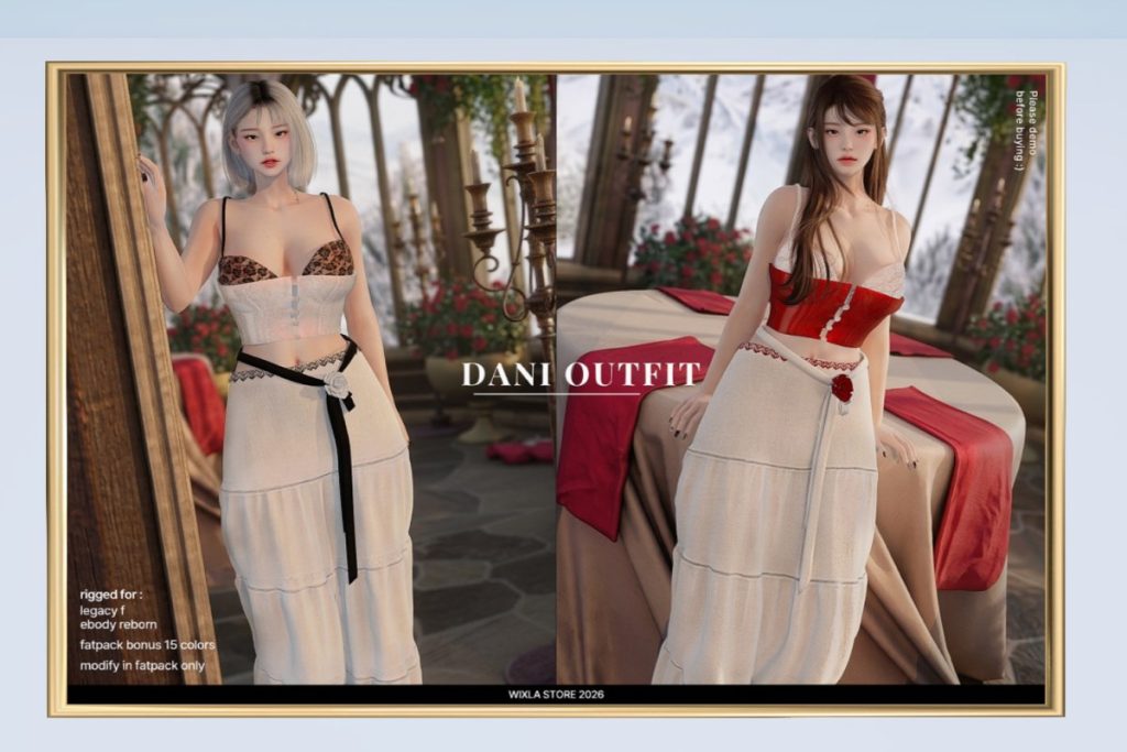 Dani Outfit - Legacy/Reborn/+mods, L$299 each/L$1699 FP