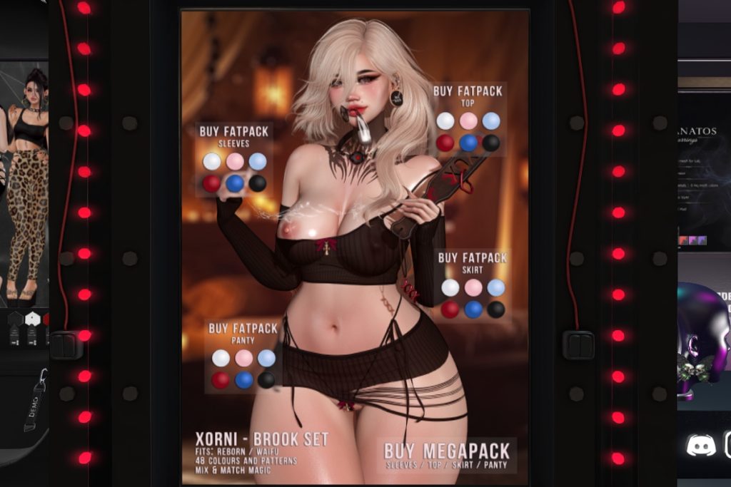 Brook Top, Skirt, Sleeves and Panty - Reborn/+mods, L$199 each/L$1100 each FP/L$3000 MP