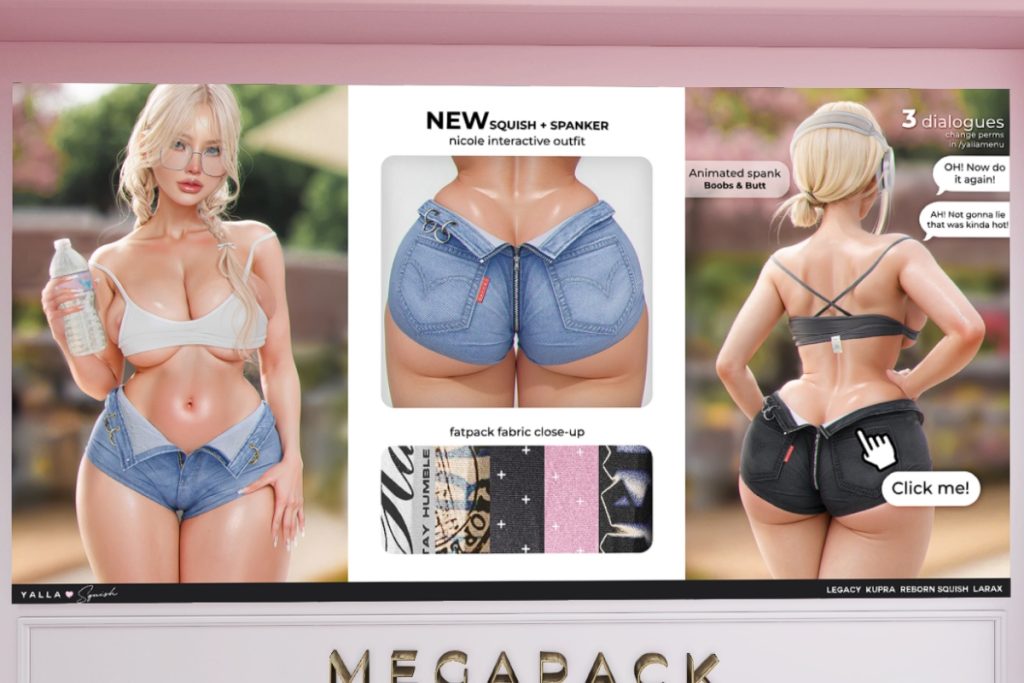 Nicole Croptop and Jean Shorts - Inithium/Legacy/MaitreyaX/Reborn/+mods, L$499 each/L$1999 each FP/L$2999 MP