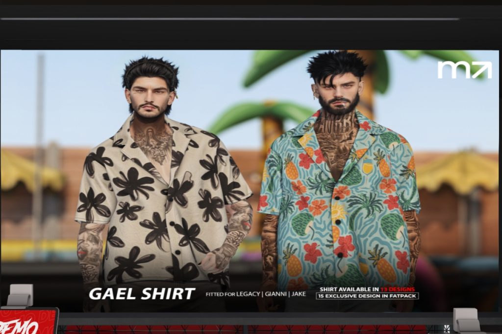 Gael Shirt - Gianni/Jake/Legacy/+mods, L$250 each/L$999 FP