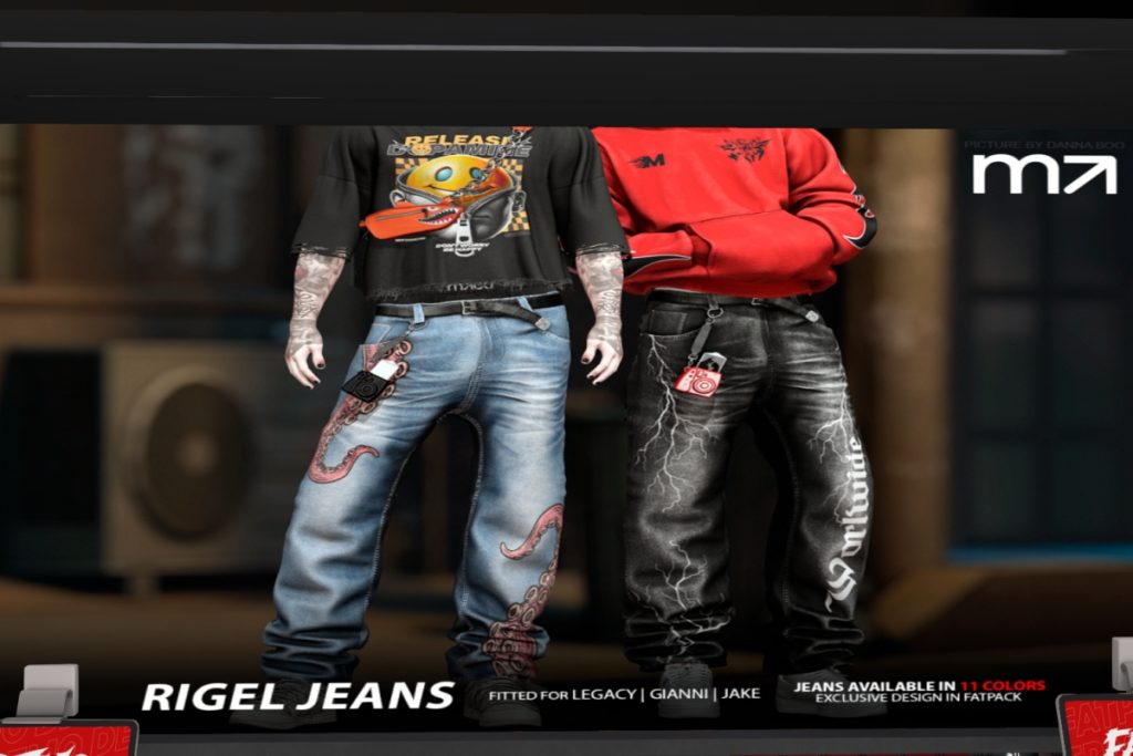 Rigel Jeans - Gianni/Jake/Legacy/+mods, L$299 each/L$999 FP