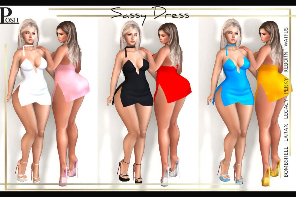 Sassy Dress - Legacy/MaitreyaX/Reborn/+mods, $L245 each/$L899 FP