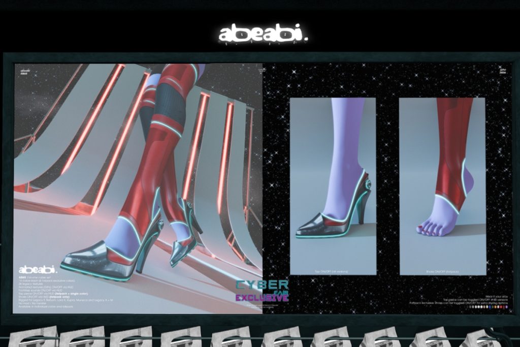 AB65 Boots - Inithium/Legacy F+M/MaitreyaX/Reborn/Yentements/+mods, L$249 each/L$1299 FP