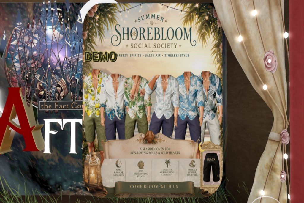 Shorebloom Resort Shirt and Shorts - Fits Not Listed, L$200 each