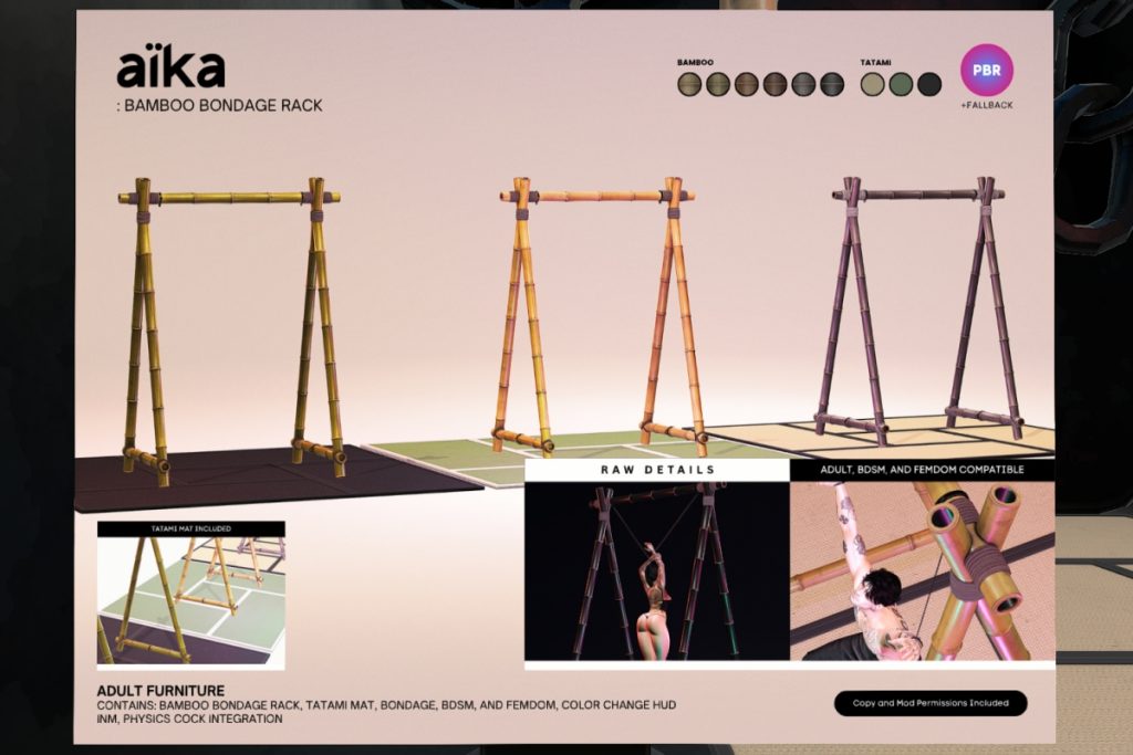 Bamboo Bondage Rack, L$2199