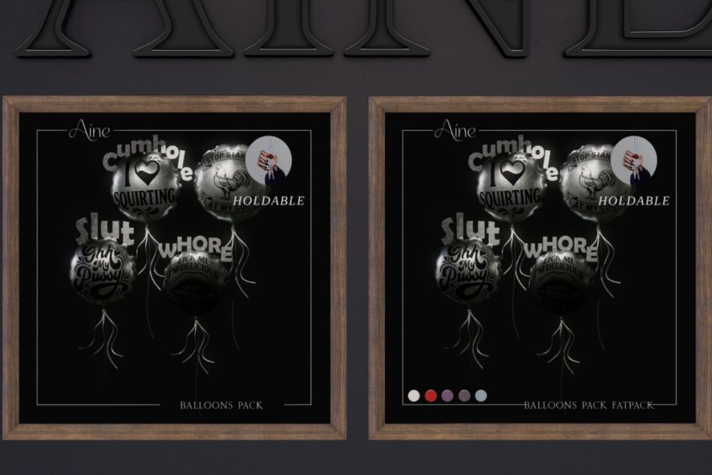 Dirty Balloons, L$299-L$450 each/L$1100-L$1300 each FP