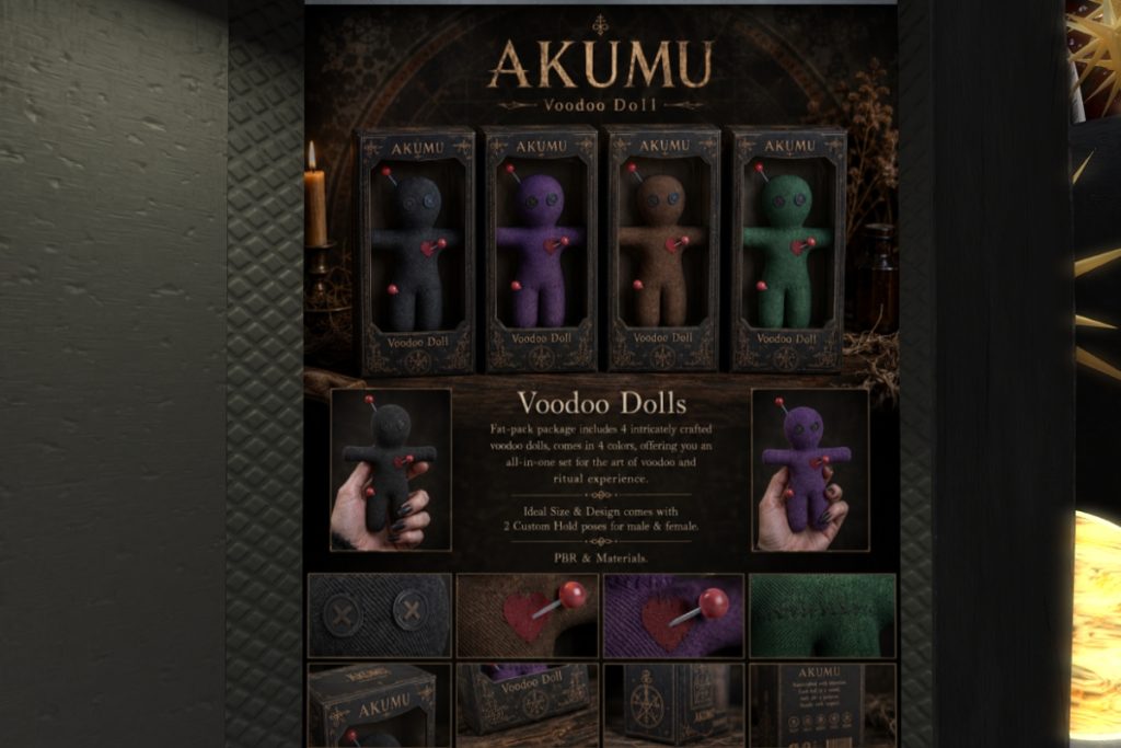 Voodoo Dolls Holdables, L$499 each