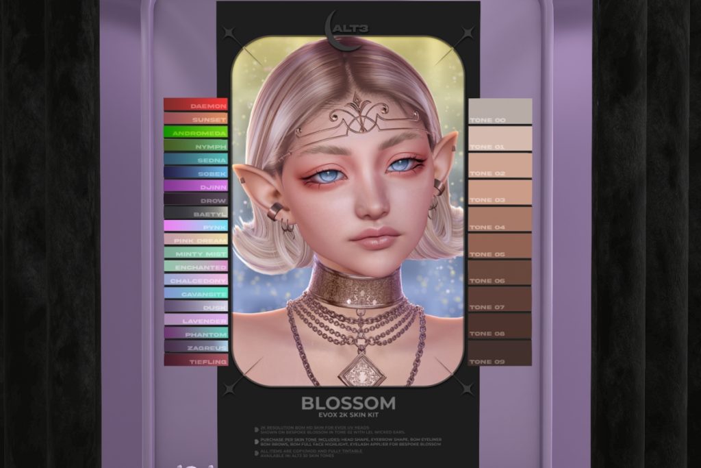 Blossom Skin - EvoX, L$575 each/L$2000-L$2800 each FP