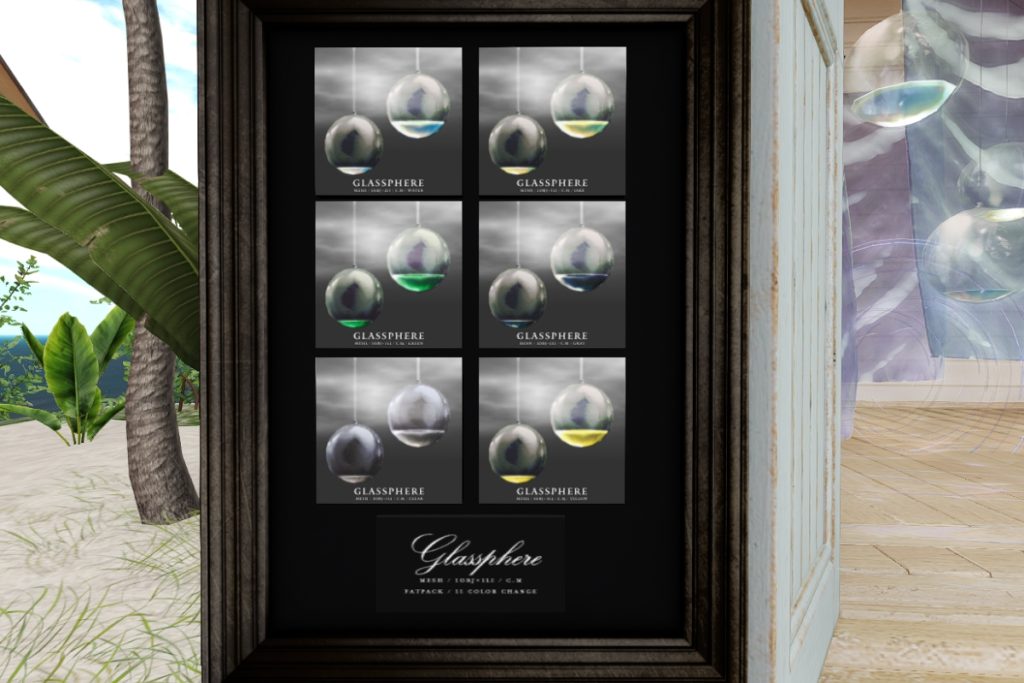 Glassphere Decor, L$199 each/L$699 FP