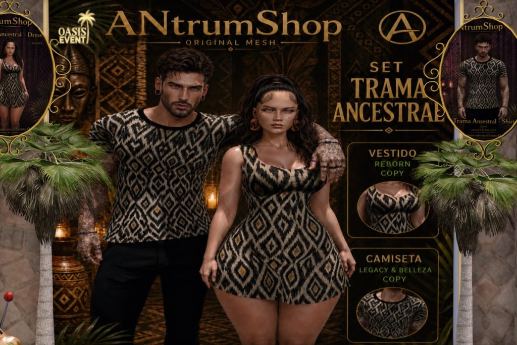 Trama Dress - Reborn, L$225 | Trama Top - Jake/Legacy M, L$225