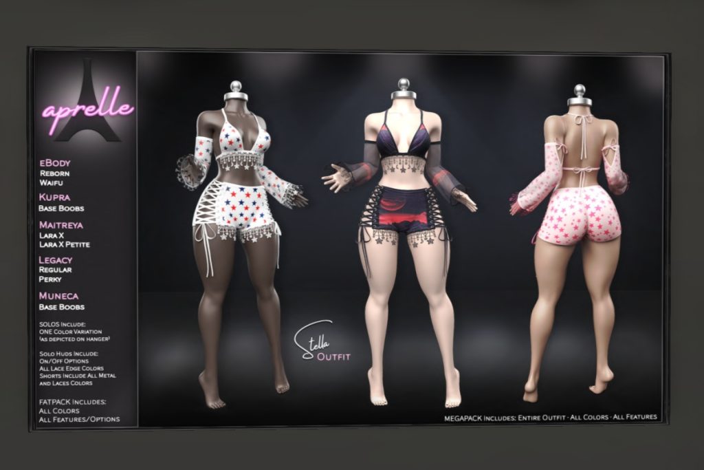 Stella Top, Skirt &amp; Warmer - Inithium/Legacy/Maitreya/Reborn/Yentements/+mods, L$199-L$269 each/L$699-L$899 each FP/L$1999 MP