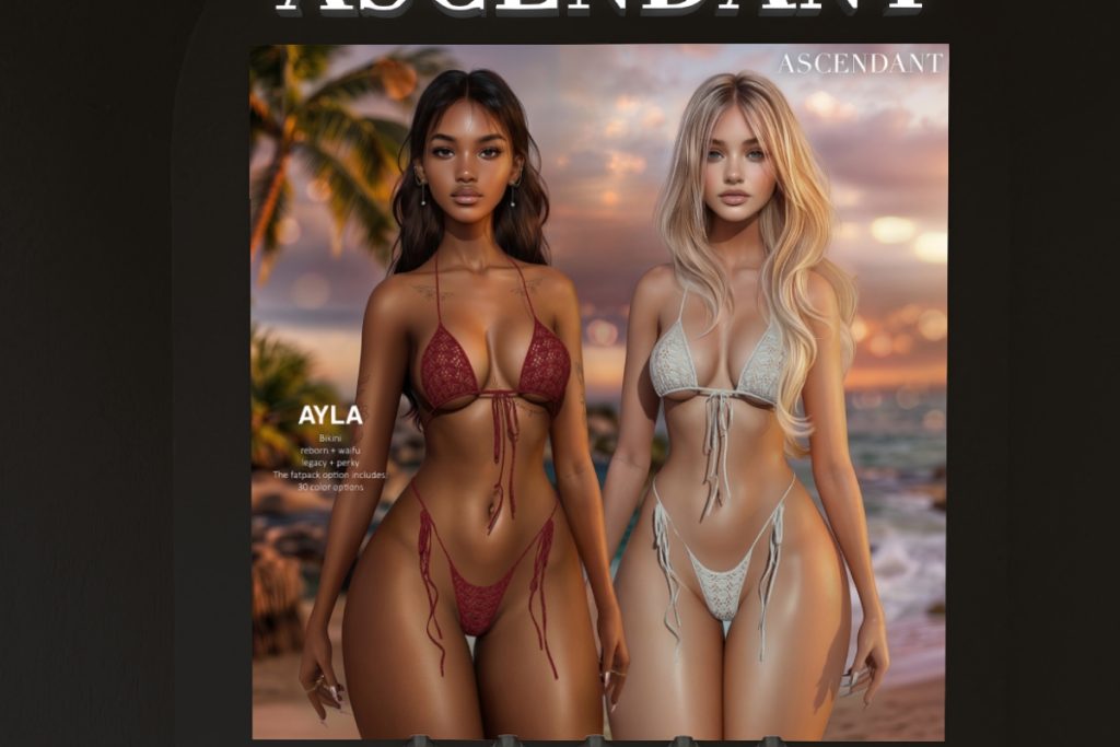 Ayla Bikini - Legacy/Reborn/+mods, L$275 each/L$1150 FP