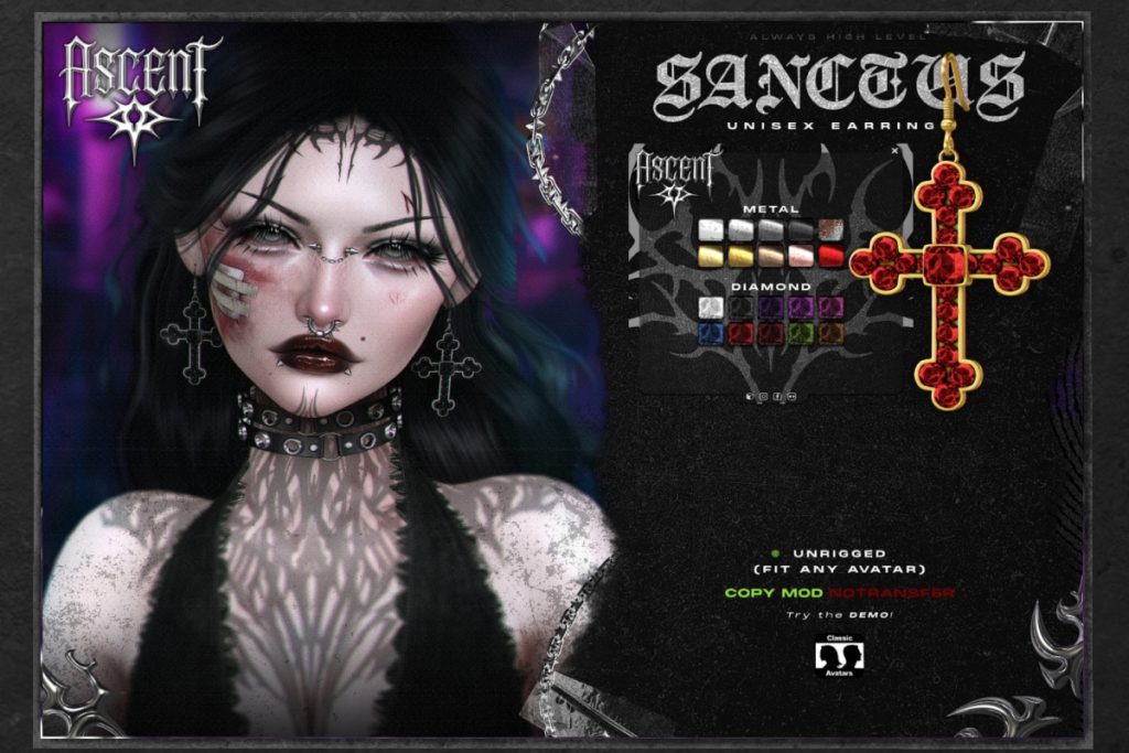 Sanctus Earrings, L$275