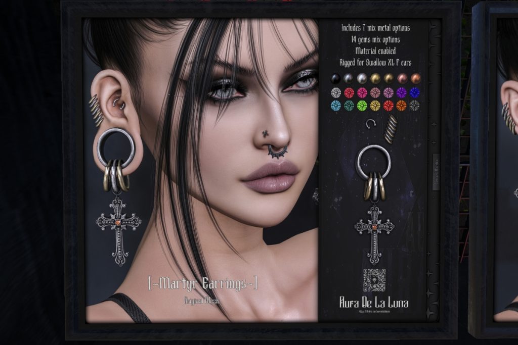 Martyr Earrings - Swallow Gauged Ears XL Female, L$350