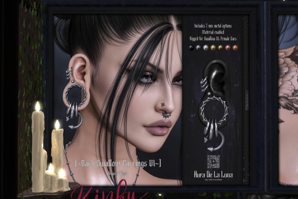 Barb Earrings - Swallow XL, L$350