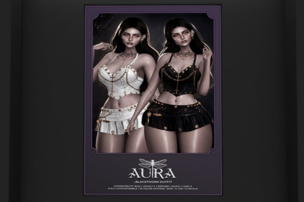 Blackthorn Top and Skirt - Legacy/MaitreyaX/Reborn/+mods, L$299 each/L$1300 each FP/L$2250 MP