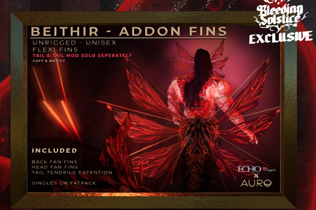 Beithir Addon Flexi Fins, L$250 each/L$850 each FP/L$1650 MP