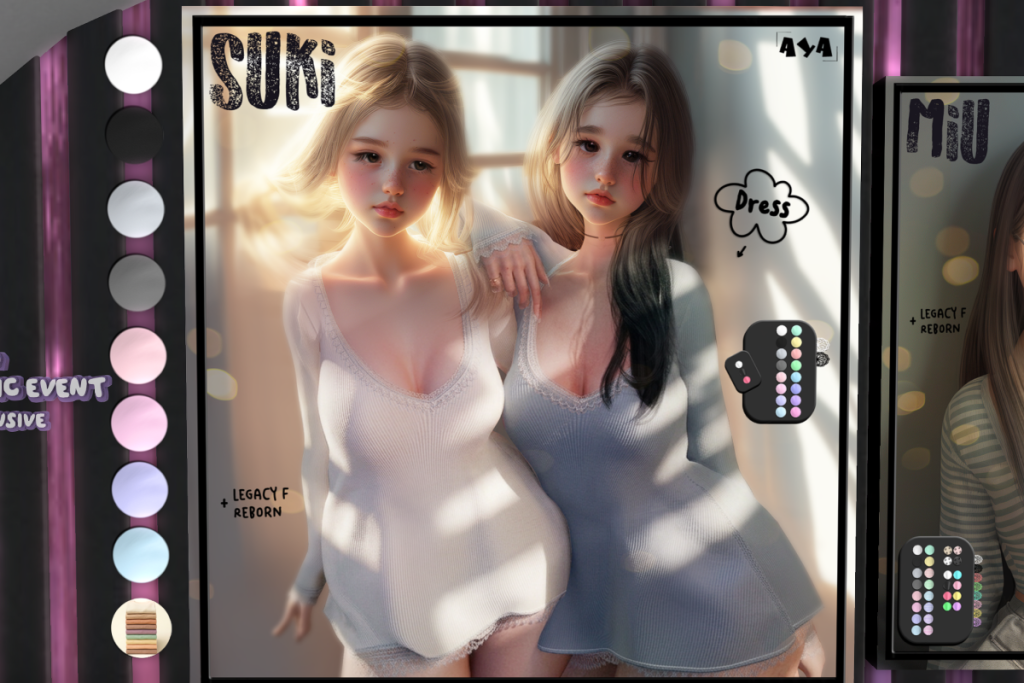Suki Dress - Legacy/Reborn, L$360 each/L$1090 FP