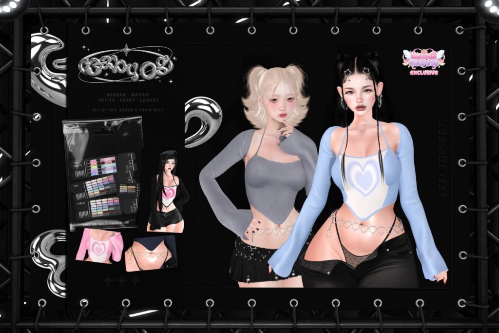Lexi Top Set - Legacy/Reborn/+mods, L$349 each/L$1199 FP