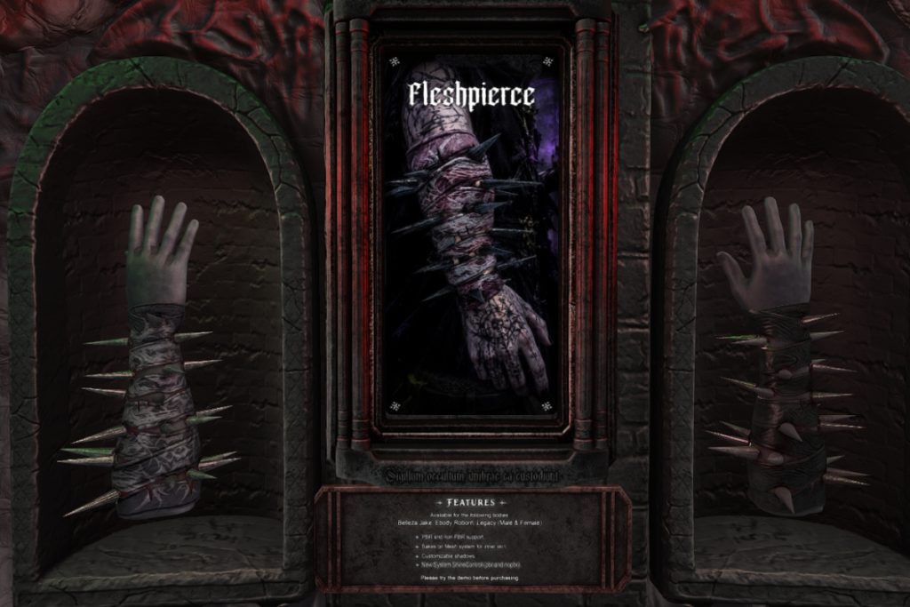 Fleshpierce Spikes - Jake/Legacy F+M/Reborn, L$699 each/L$1099 FP