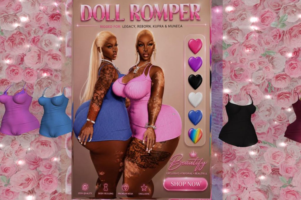 Doll Romper - Inithium/Legacy/ Reborn/Yentements, L$250 each/L$800 FP