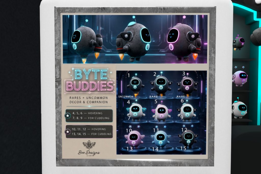 Byte Buddies Animesh Companion &amp; Decor, L$59 per play