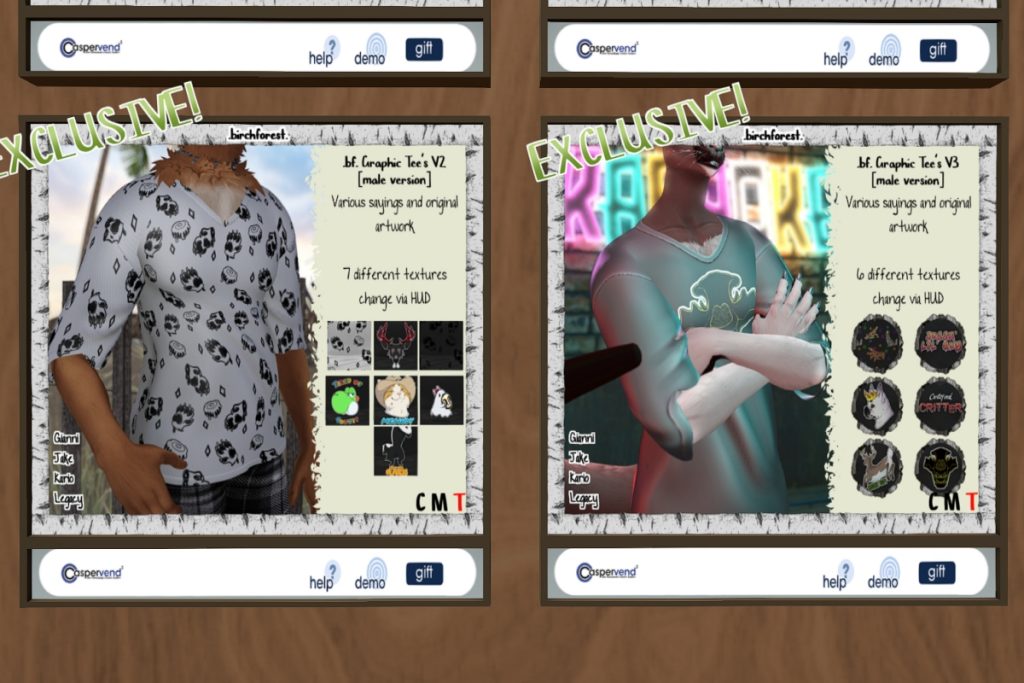 Graphic Tee's V2 - Gianni/Jake/Kario/Legacy, L$165 | Graphic Tee's V3 - Gianni/Jake/Kario/Legacy, L$165
