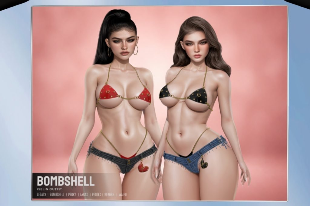 Iselin Top and Shorts - Legacy/MaitreyaX/Reborn/+mods, L$190-L$270 each/L$1190-L$1270 each FP/L$1990 MP