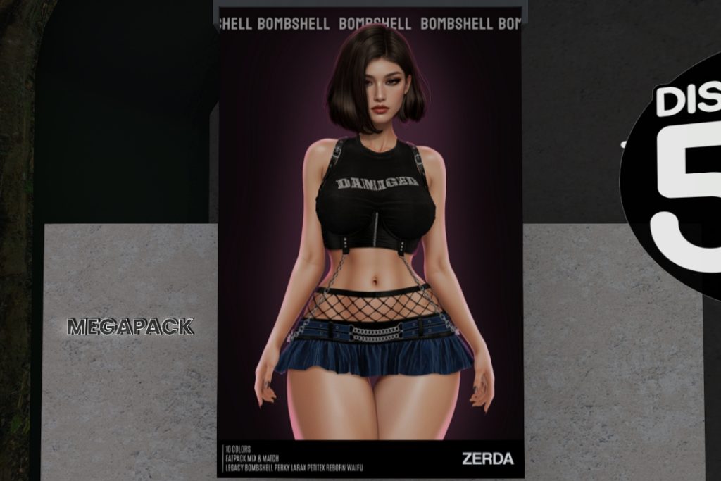 Zerda Top and Skirt - Legacy/MaitreyaX/Reborn/+mods, L$145-L$155 each/L$645-L$655 each FP/L$995 MP