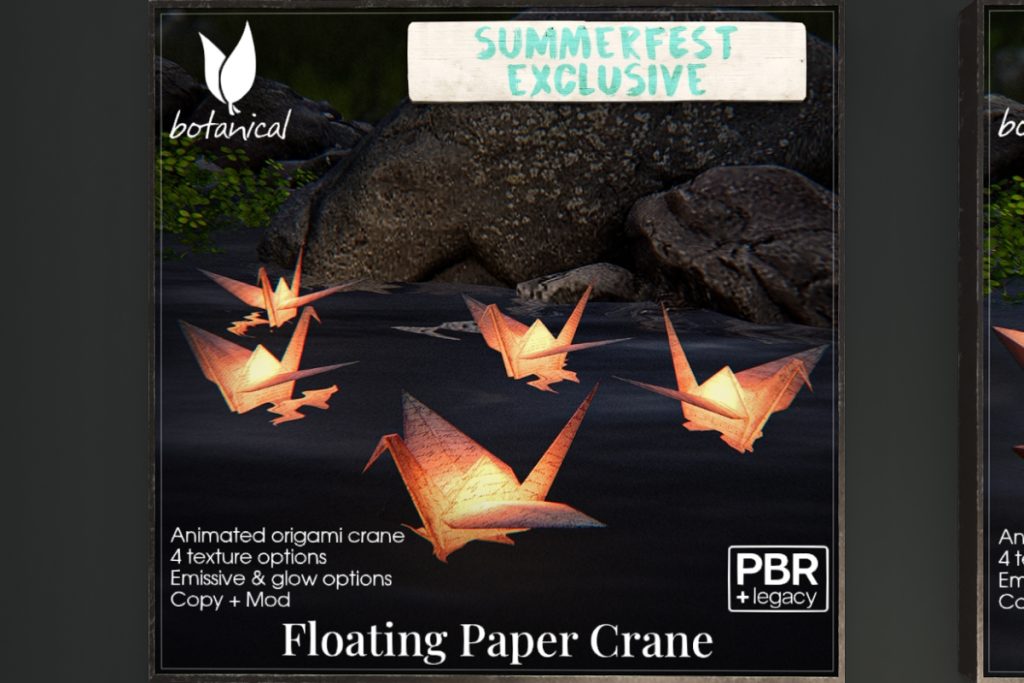 Floating Paper Crane, L$299