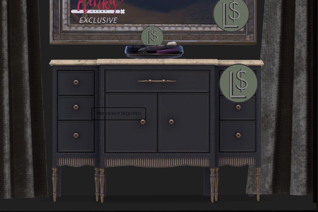 Marble Console Cabinet, L$395