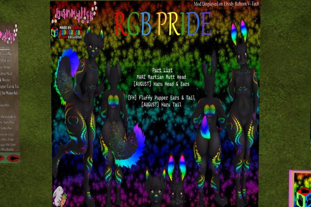 RGB Pride Parts - See Ad For Fits, L$600