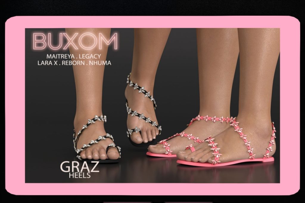 Graz Sandals - Legacy/Maitreya/Nhumana/Reborn/+mods, L$199