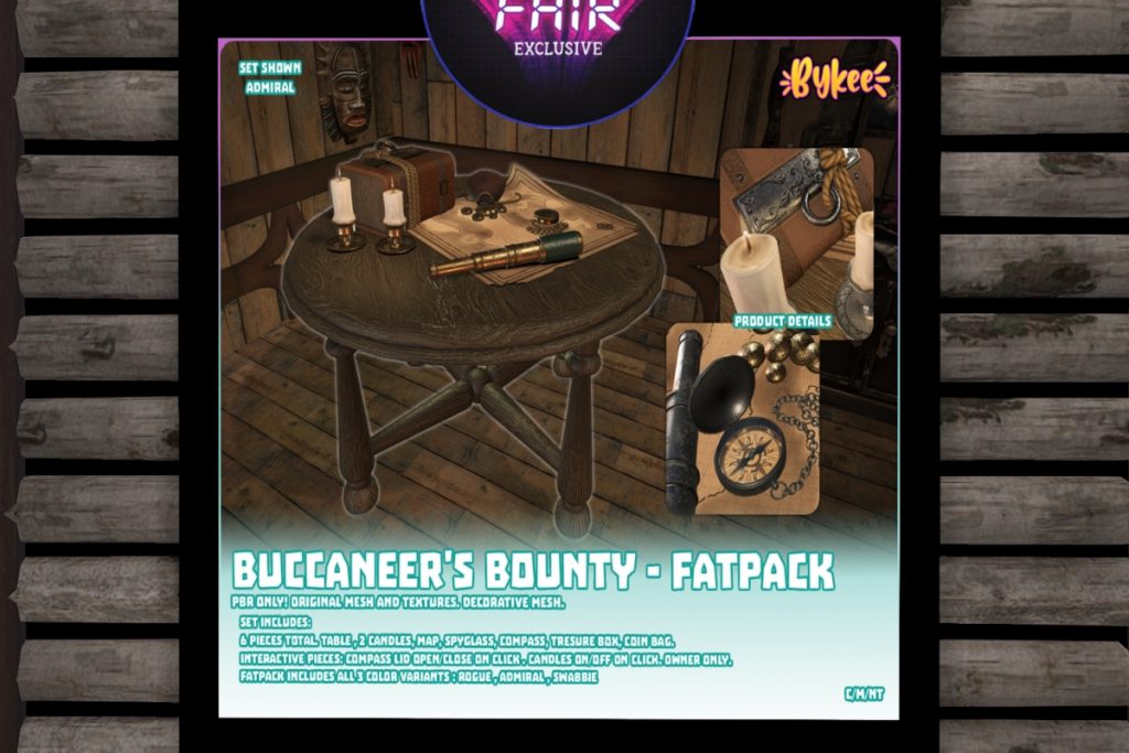 Buccaneer's Bounty Decor, L$349 each/L$649 FP
