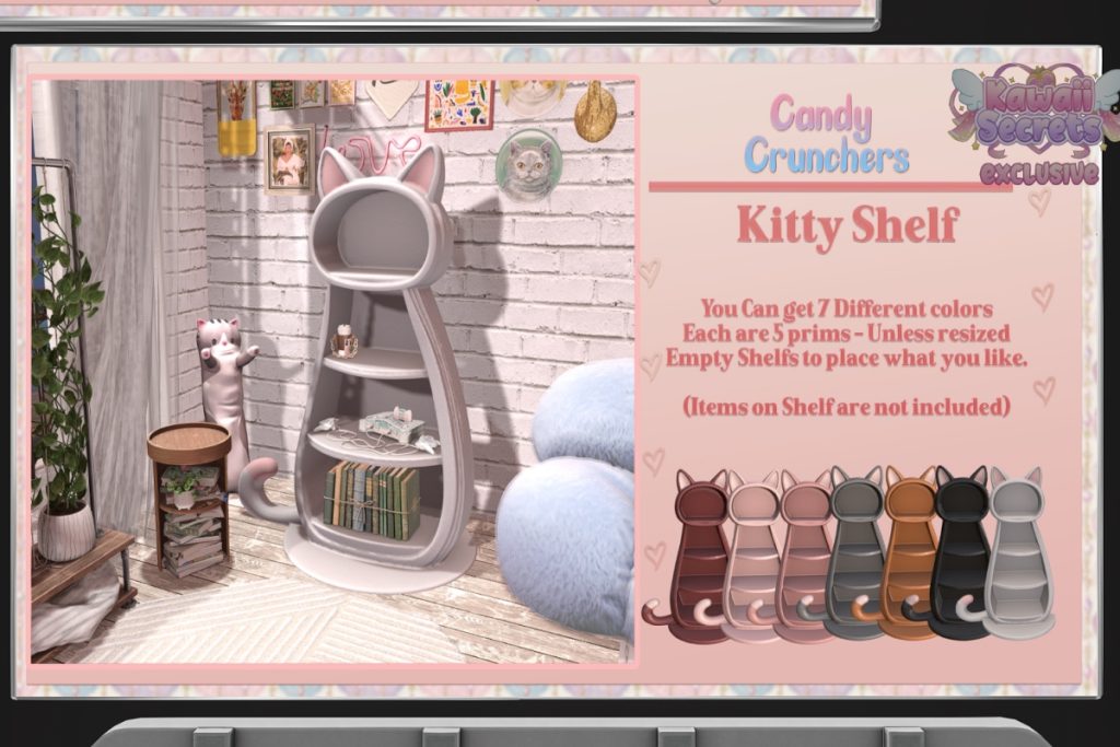 Kitty Shelf, L$120 each/L$450 FP