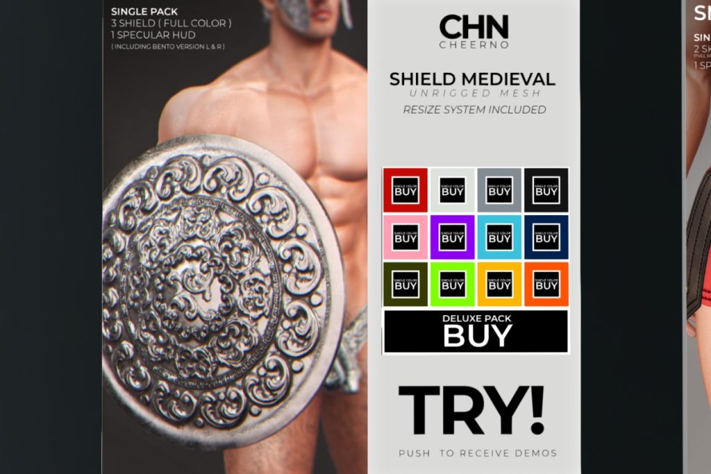 Shield Medieval, L$125 each, L$875 FP