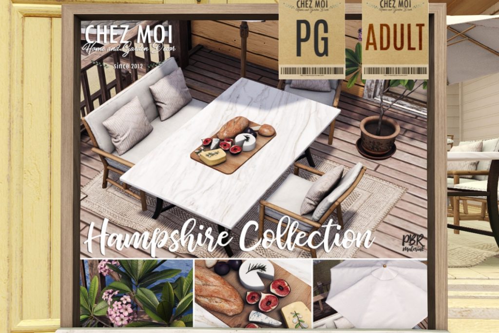 Hampshire Collection, L$80-L$120 each/L$559 PG/L$719 Adult