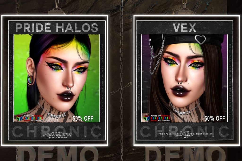 Pride Halos Makeup - EvoX, L$85 | Vex Makeup - EvoX, L$185