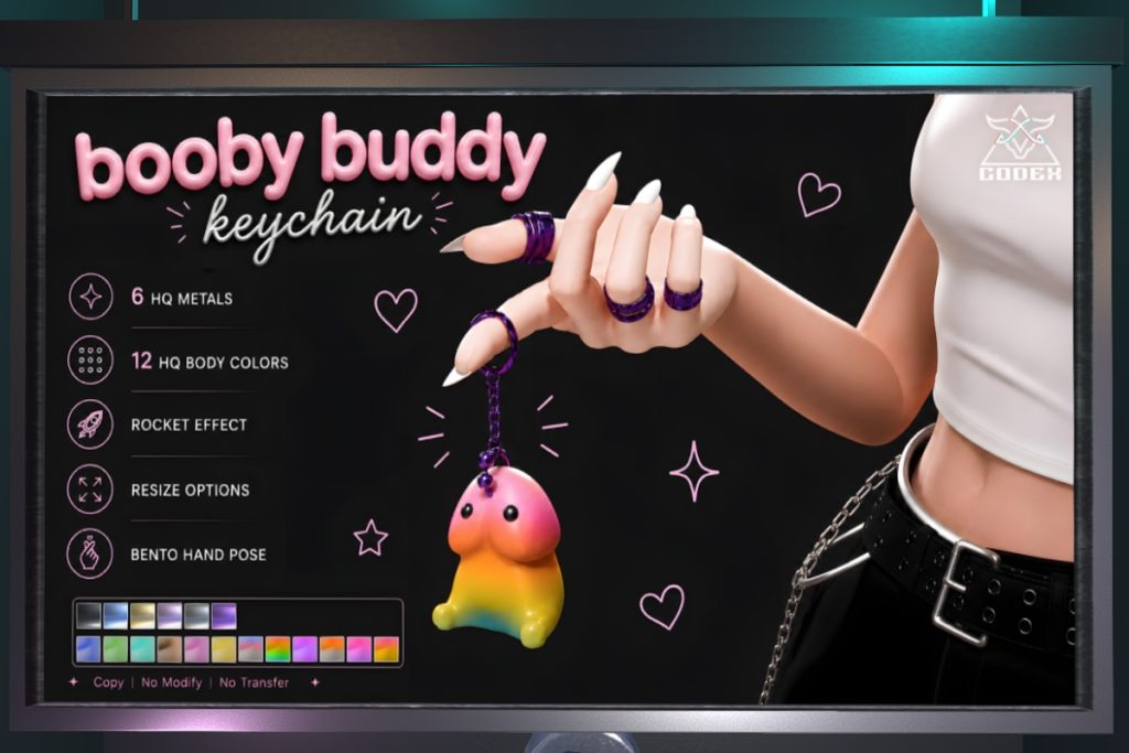 Booby Buddy Keychain Holdable, L$430