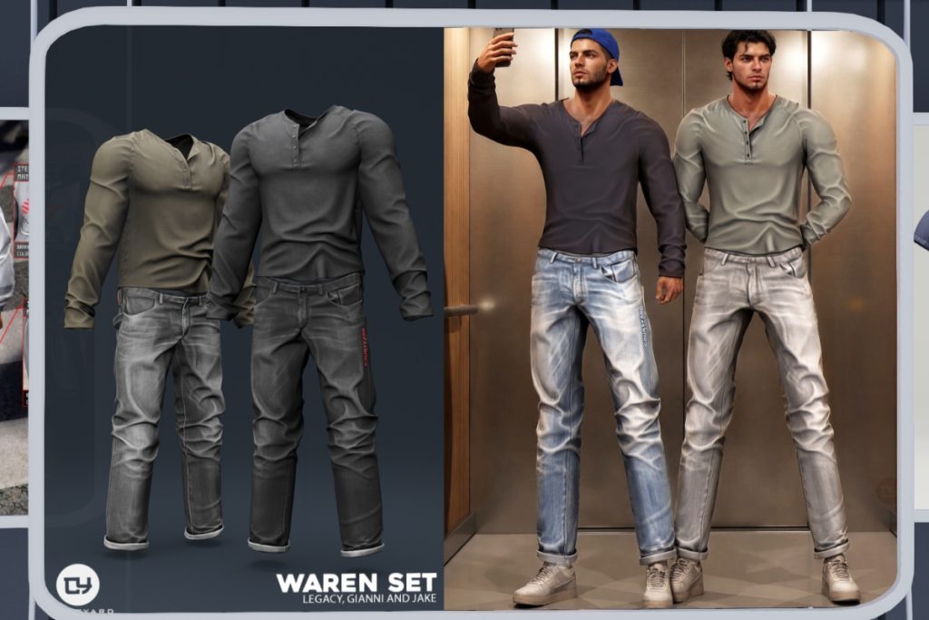 Waren Set - Gianni/Jake/Legacy, L$269 each/L$1599 each FP