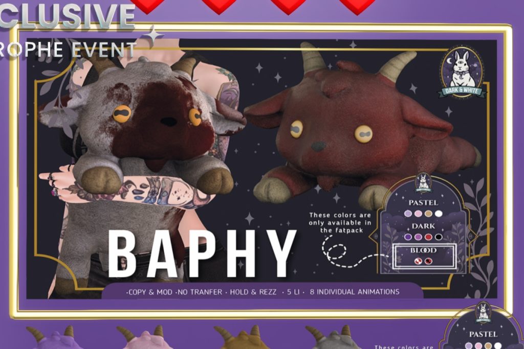 Baphy Plush, L$179 each/L$860 FP