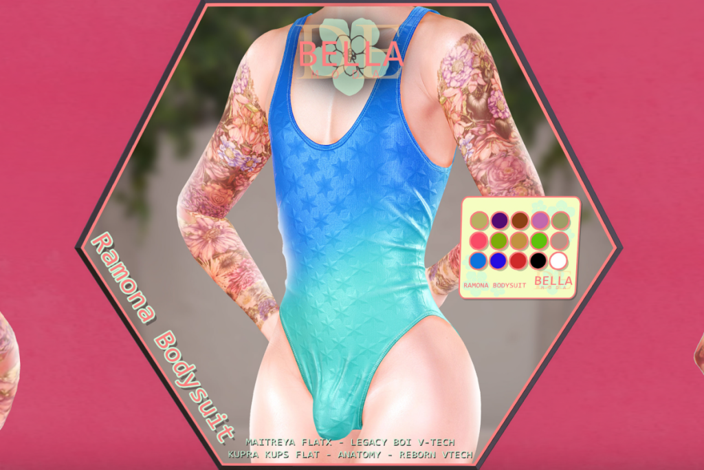 Ramona Bodysuit - Anatomy/Kupra Kups Flat/Legacy Boi V-Tech/Maitreya FlatX/Reborn VTech, L$899