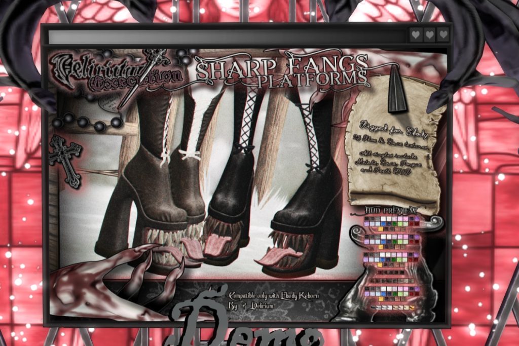 Sharp Fangs Platforms - Reborn, L$399 each/L$1100 FP
