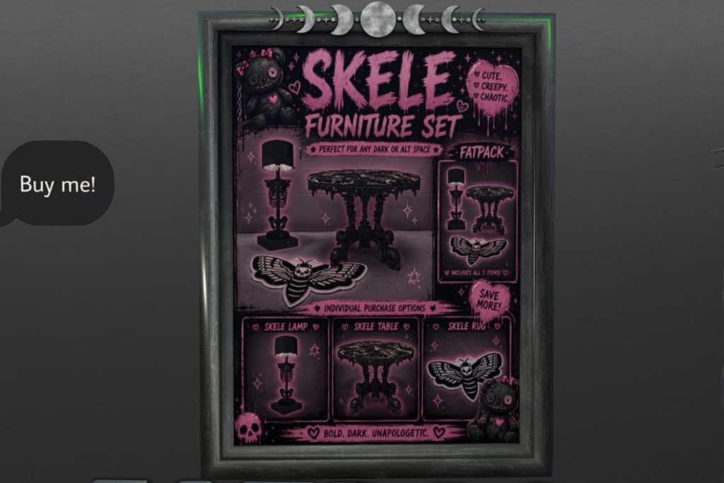 Skele Furniture Set, L$299 each/L$847 FP